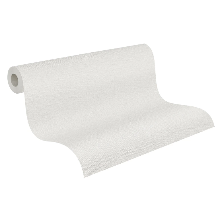 Unitapete mit Leinen-Optik Grau Beige – Einfarbige Vliestapete strukturiert 
