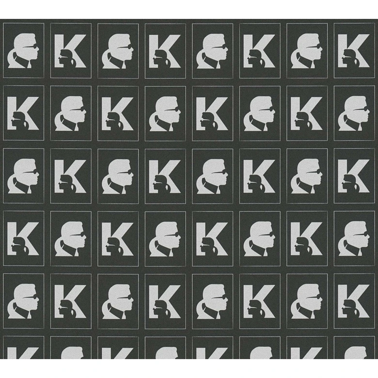 Karl Lagerfeld Papier peint fantaisie Métallique, Noir, 