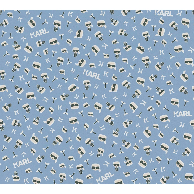 Karl Lagerfeld Papier peint fantaisie Bleu, Noir, Blanc  