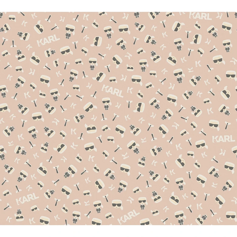 Karl Lagerfeld Papier peint fantaisie Beige, Noir, Blanc  