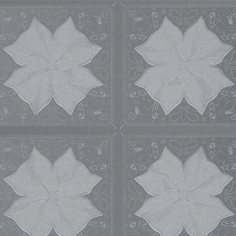 Karl Lagerfeld Papier peint fantaisie Gris, Métallique,  