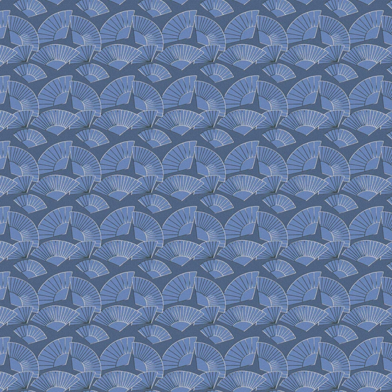 Karl Lagerfeld Papier peint géométrique Bleu, Métallique, Noir  