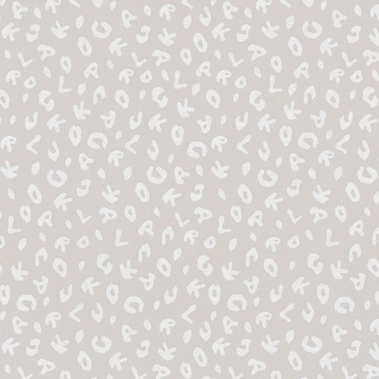 Karl Lagerfeld Papier peint fantaisie léopard Gris, Métallique 
