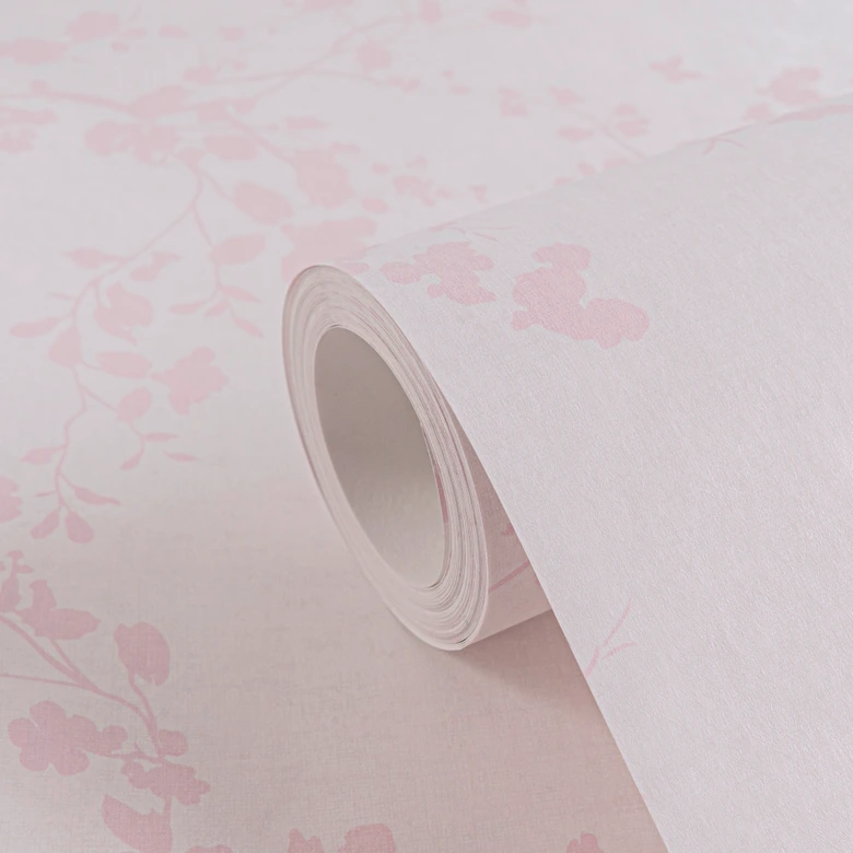 Floral Patterned Wallpaper Pink White - floral wallpaper playful 