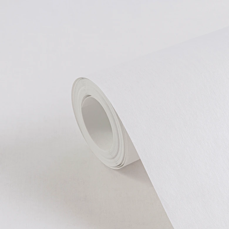 Kids room wallpaper light grey - plain non-woven wallpaper  