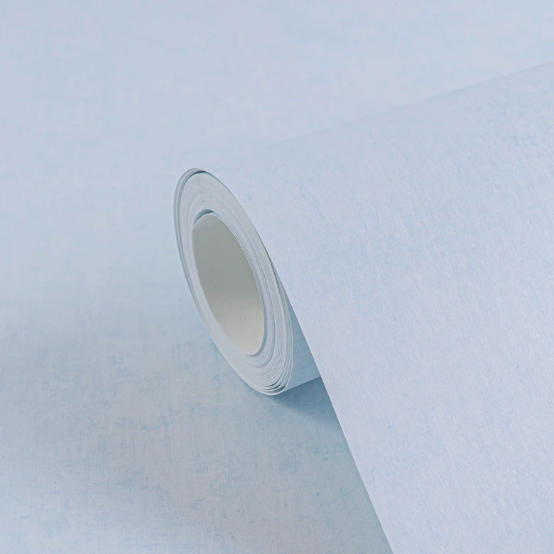 Papier peint uni chambre enfant garçon bleu clair - papier peint uni tendrement mat 