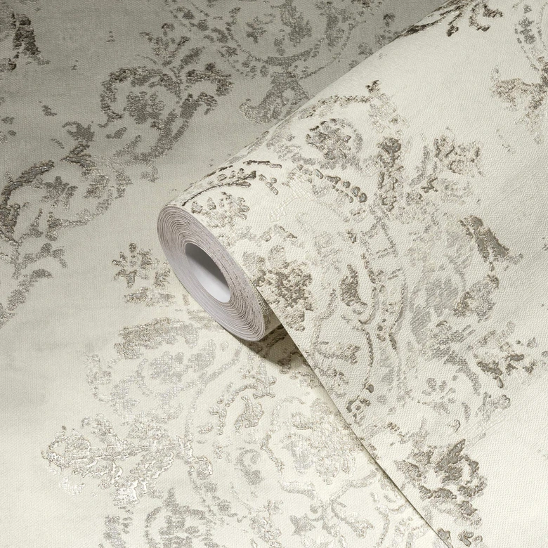 Livingwalls Barocktapete My Home My Spa Vliestapete Romantic Home Vintage perlweiß, perlbeige 