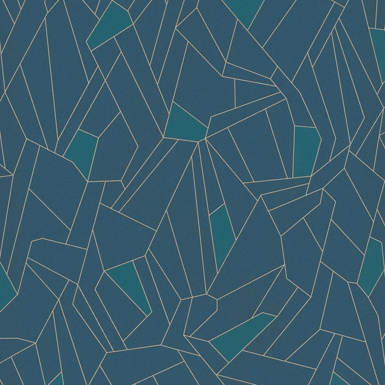 A.S. Création Vliestapete New Life geometrische Tapete blau, petrol, beige 