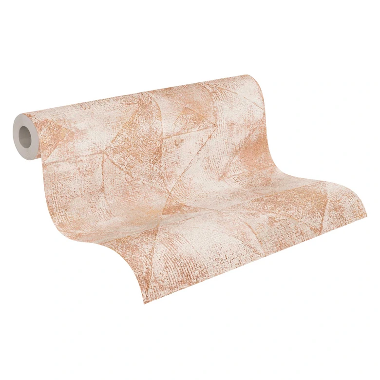 Papel pintado gráfico gris oro - papel pintado tejido-no tejido efecto metalizado - papel pintado texturado dormitorio oficina 