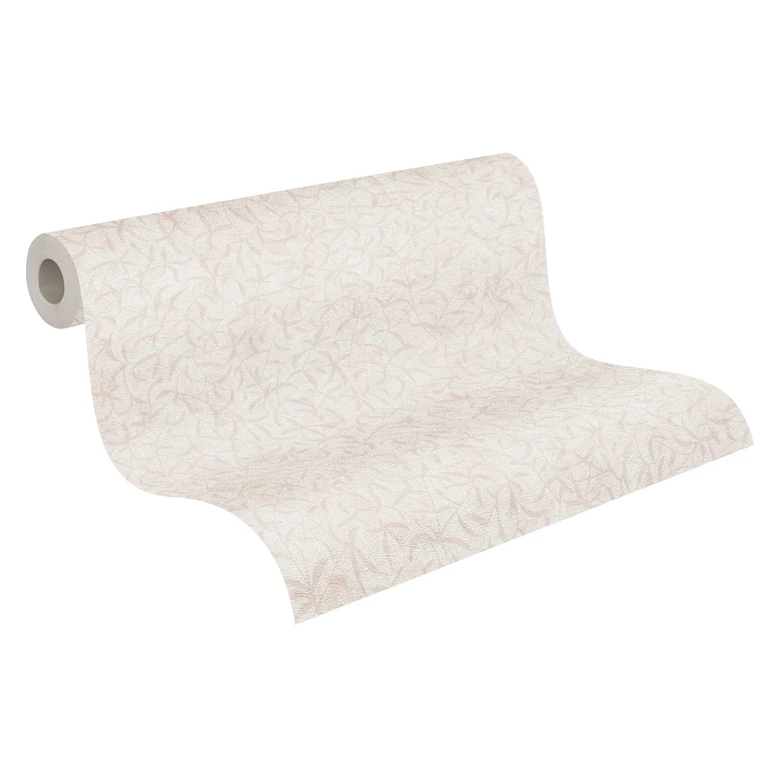 Papier peint fleurs gris crème - papier peint nature style campagne - papier peint intissé salon couloir 