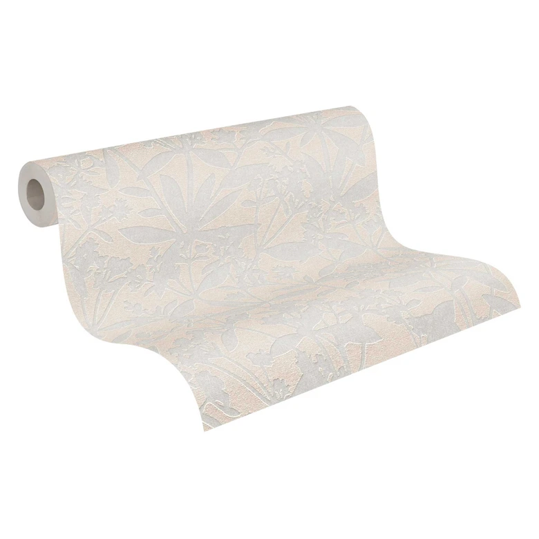 papier peint maison de campagne crème blanc - papier peint molletonné chambre à coucher - papier peint floral salon cuisine 