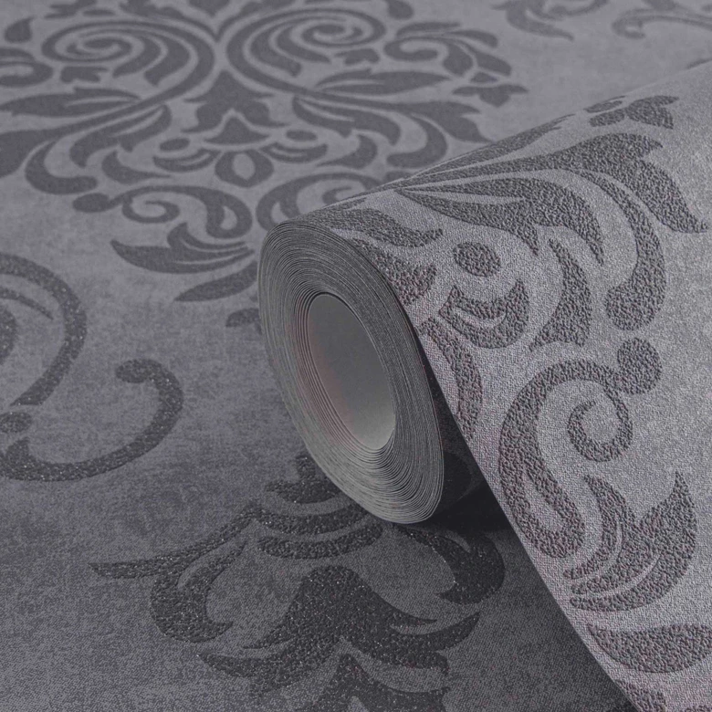 A.S. Création Memory 3 Papier peint baroque - Noir 