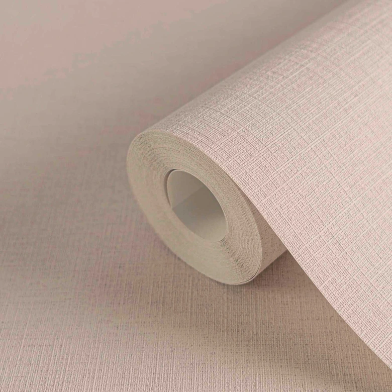 Tapete Beige einfarbig von A.S. Creation Uni Vliestapete Greige mit Textilstruktur 