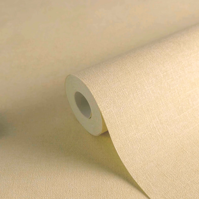 Leinentextur-Tapete Sandbeige - Beruhigende Vliestapete 