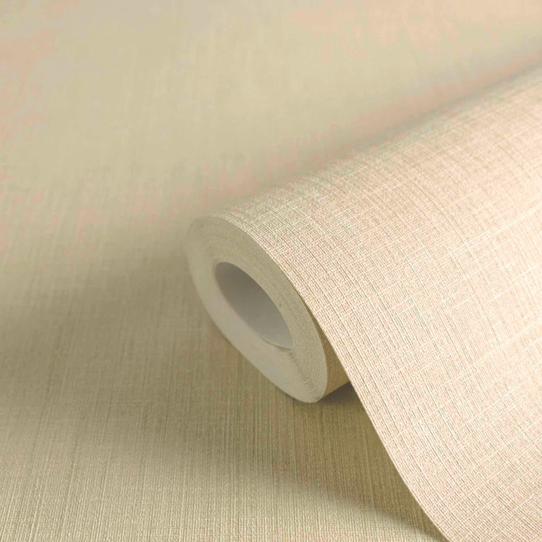 Uni Vliestapete in Creme mit Leinentextur - Sanfte Wandgestaltung für ein stilvolles Zuhause 