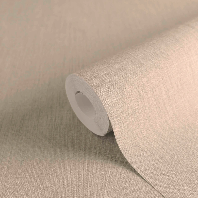 Tekstureret non-woven tapet i lys beige - Enkel elegance til moderne rumkoncepter 