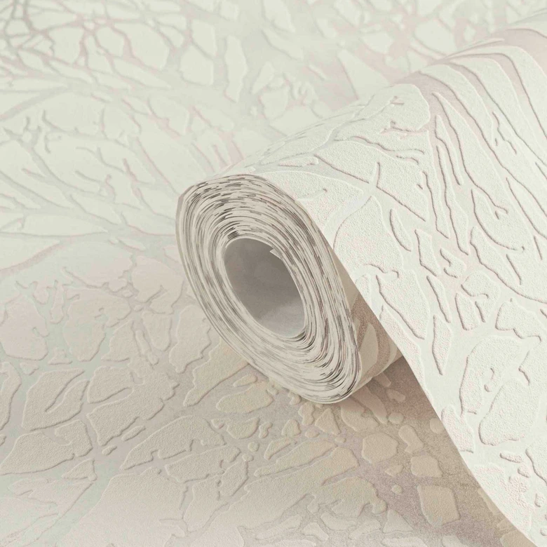 Papier peint forêt blanc gris - Papier peint intissé Nature A.S. Création 