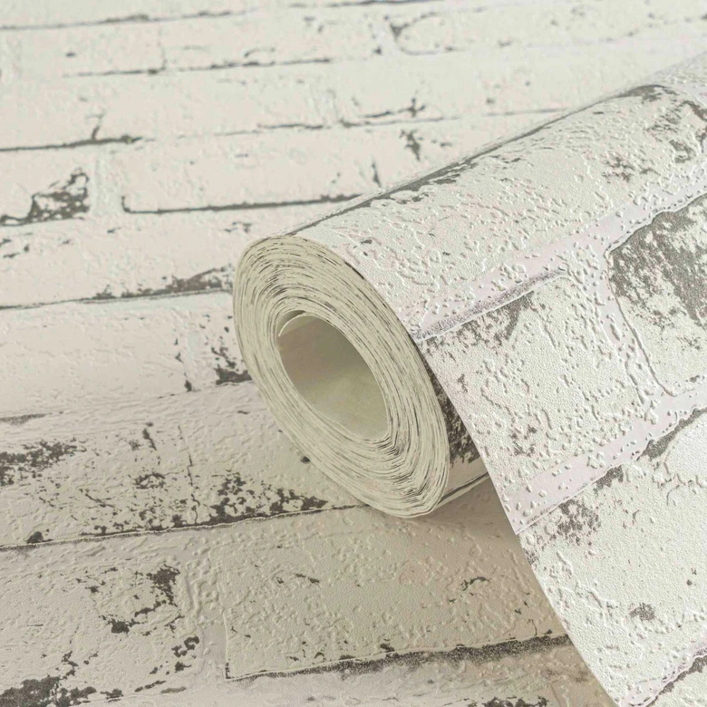 A.S. Création Best of Wood`n Stone 2nd Edition Papier peint effet brique - Gris 