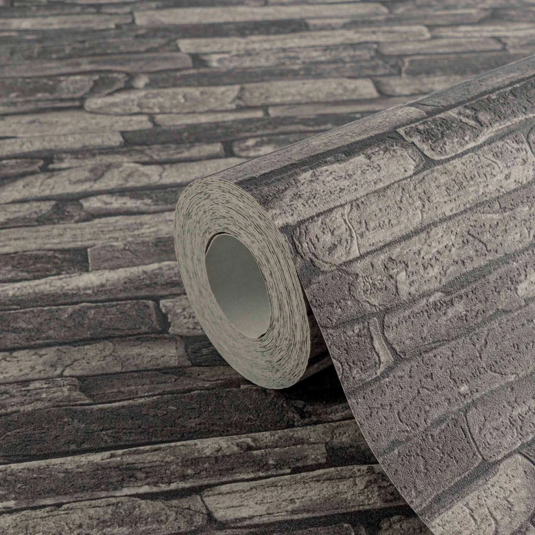 A.S. Création behang Best of Wood`n Stone 2nd Edition grijs, zwart 