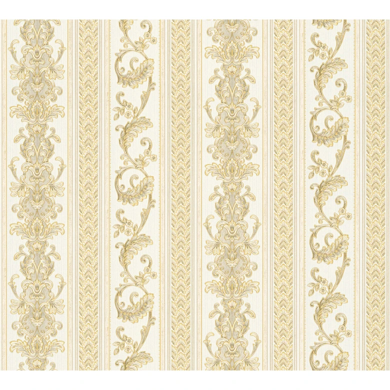 A.S. Création Vliestapete Concerto Barocktapete mit Ornamenten creme, gelb 