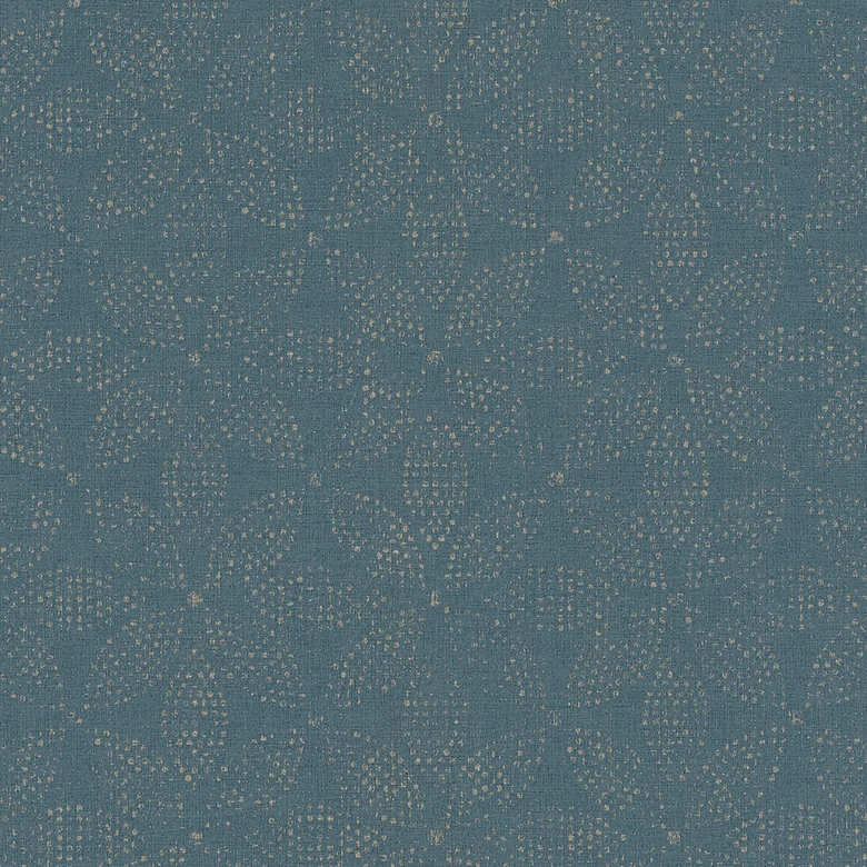 Ethnic Origin A.S. Création Papier peint géométrique -  Bleu or 