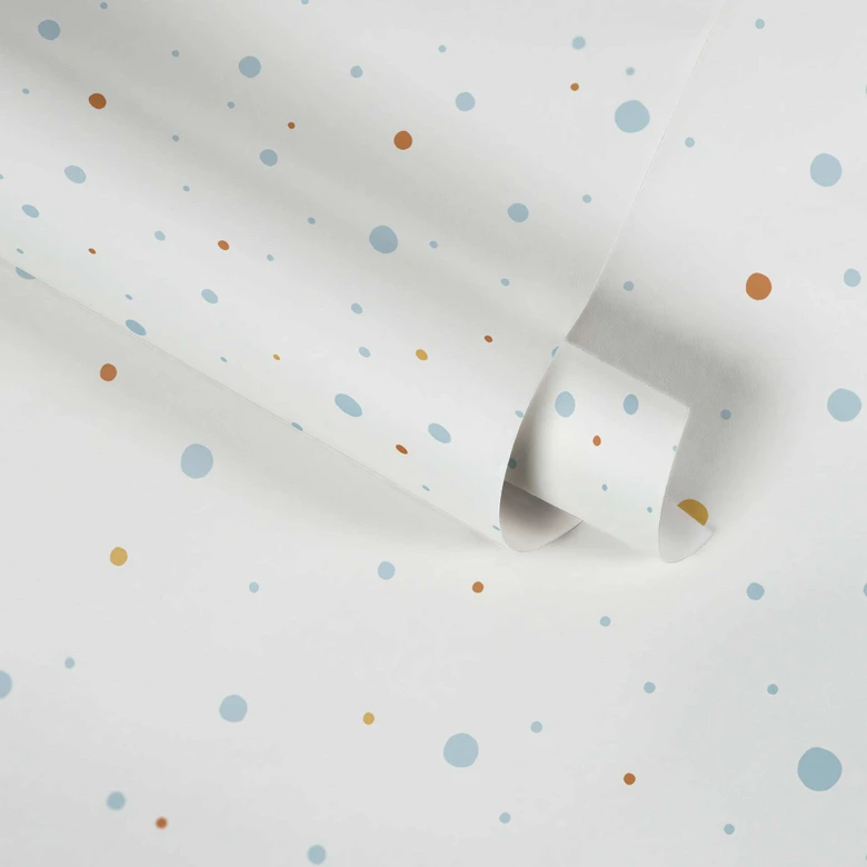 A.S. Création Kinderzimmertapete Little Love Vliestapete mit Punkten blau, weiß, gelb, orange 
