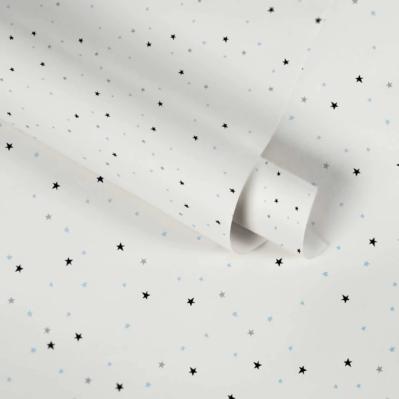 A.S. Création Kinderzimmertapete Little Love Vliestapete mit Sternen blau, weiß, schwarz, grau 