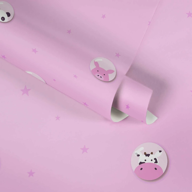 A.S. Création Kinderzimmertapete Little Love Vliestapete mit Sternen rosa, weiß, gelb, schwarzarz 