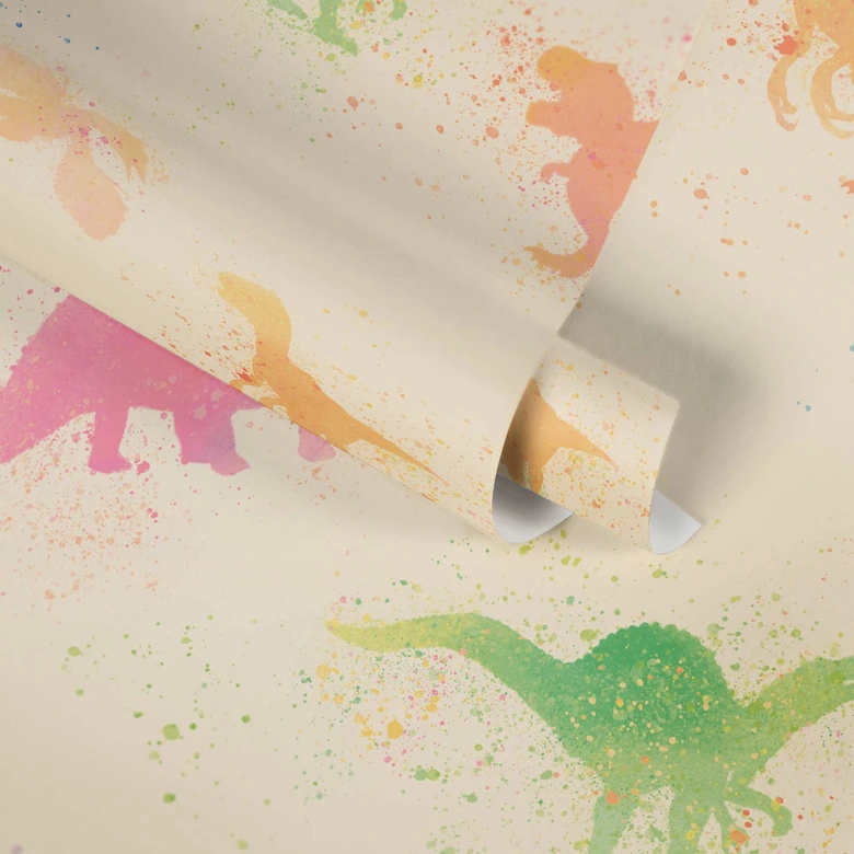 A.S. Création Kinderzimmertapete Little Love Vliestapete mit Dinosauriern bunt, beige, rosa, blaurün 
