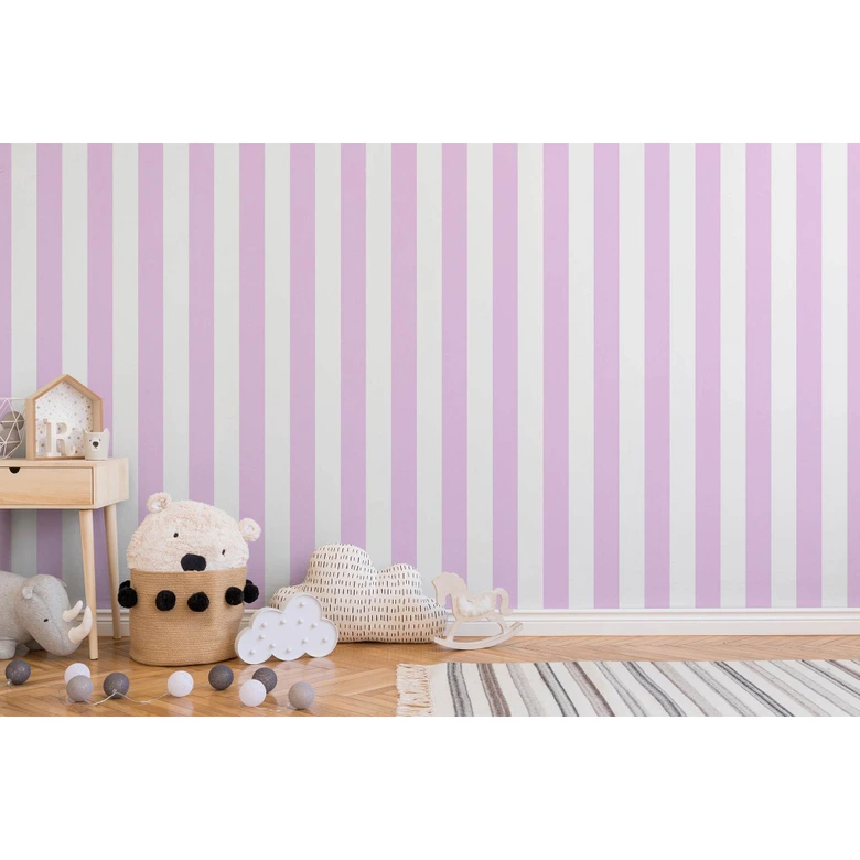 Colourful children's wallpaper in multicoloured and white with enchanting watercolour design - Made in Germany 