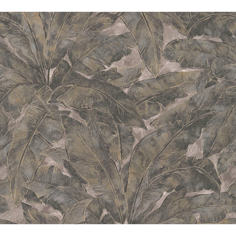 Livingwalls Vliestapete Metropolitan Stories Francesca Milano Palmentapete beige, metallic, schwarz 