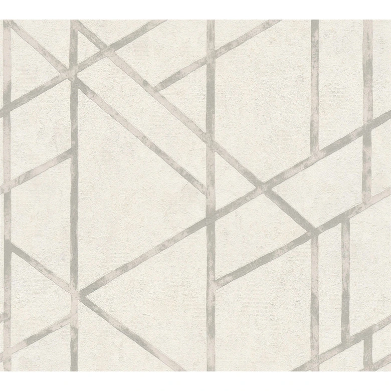 Livingwalls Vliestapete Metropolitan Stories Francesca Milano geometrische Tapete metallic, weiß 
