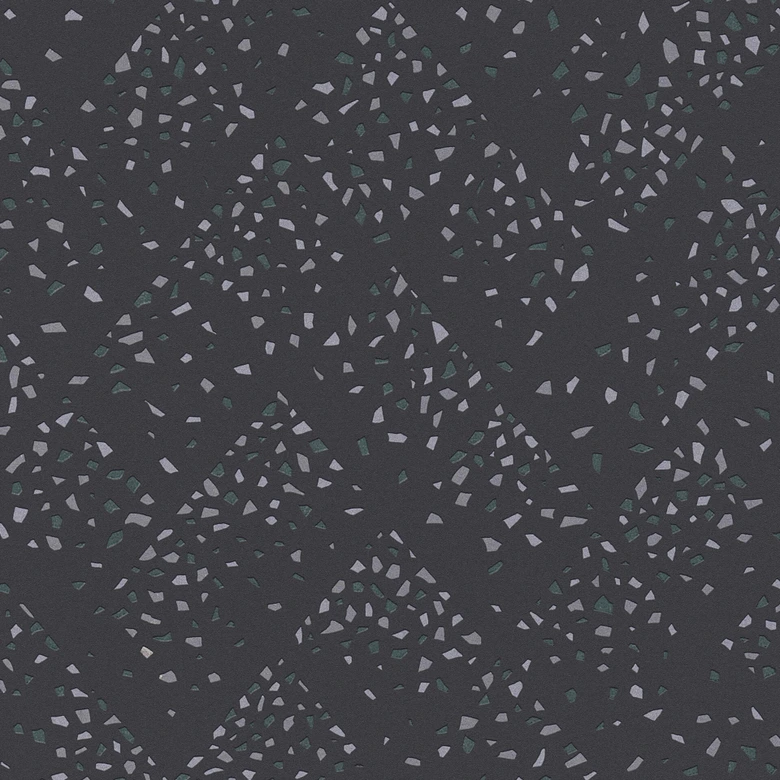 Livingwalls non-woven tapet New Walls 50's Glam grå, metallic, svart 