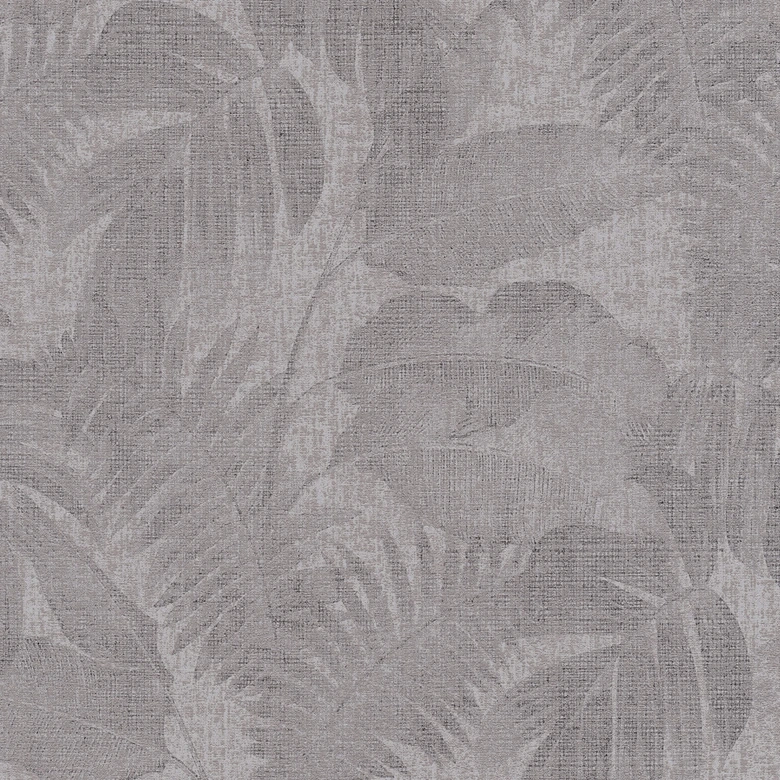 Livingwalls Papier peint intissé New Walls Cosy & Relax avec feuilles de palmier gris, beige, marron 