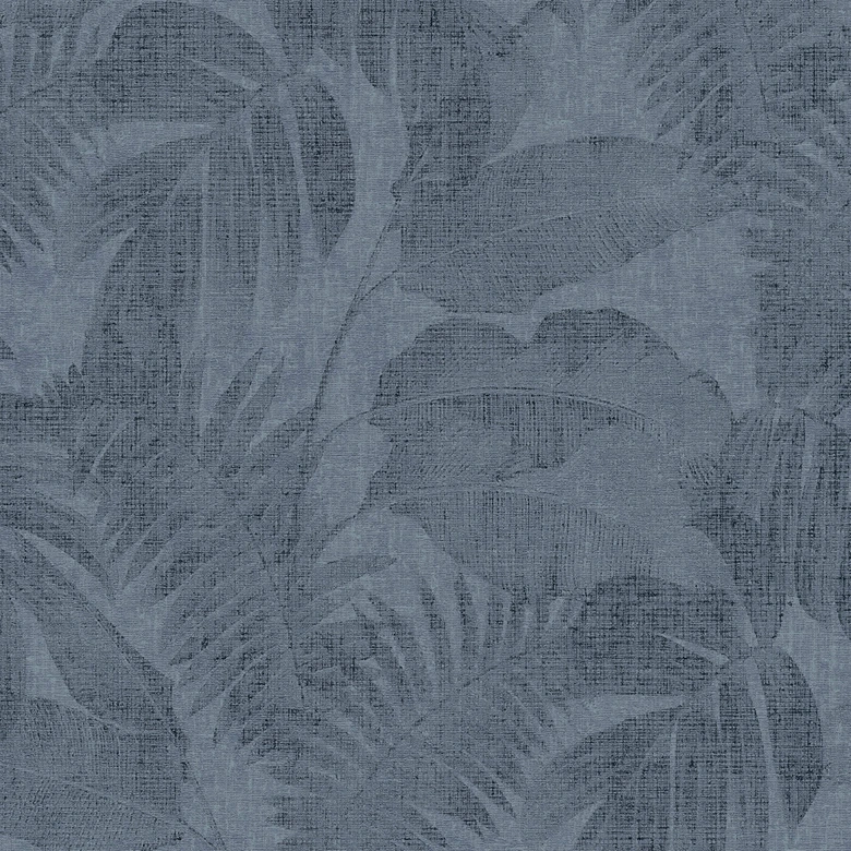 Livingwalls Papier peint intissé New Walls Cosy & Relax avec feuilles de palmier bleu 