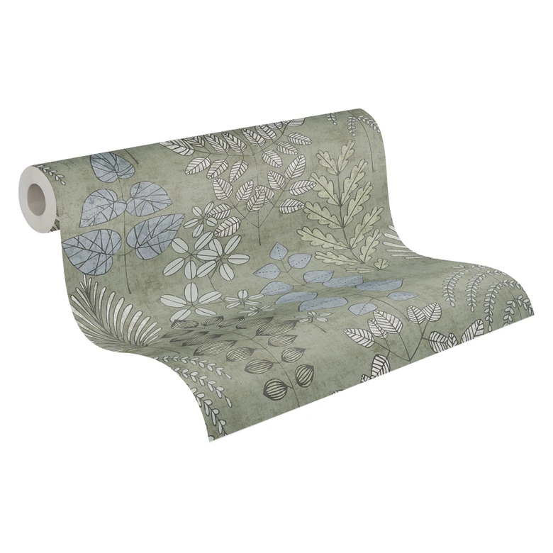 Papel pintado no tejido con aspecto de hormigón - llamativa Muestra retro en gris piedra y tono natural 