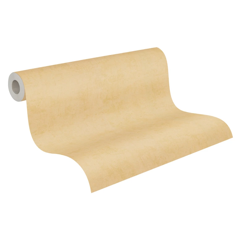 Tapete aus Vlies minimalistisch - dezentes Blätterdesign in Terrakotta & Naturton 