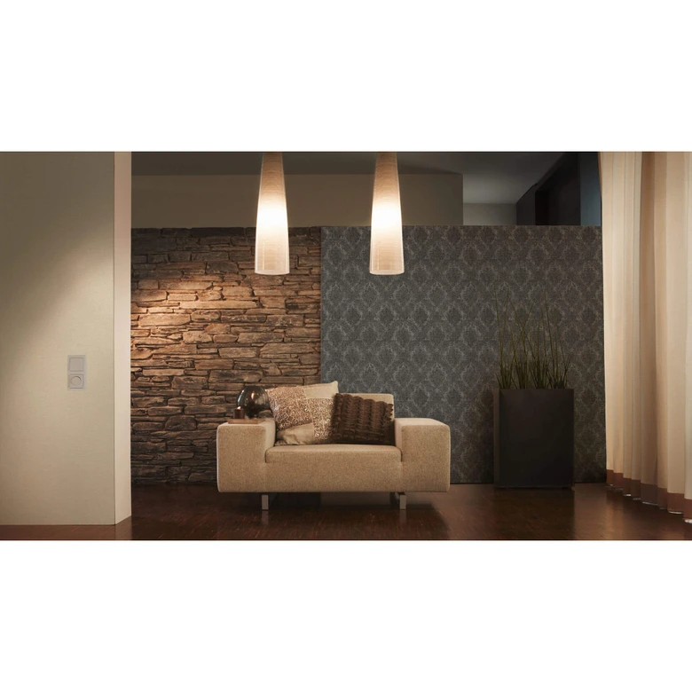 A.S. Création papier peint baroque noir et gris papier peint intissé style baroque 