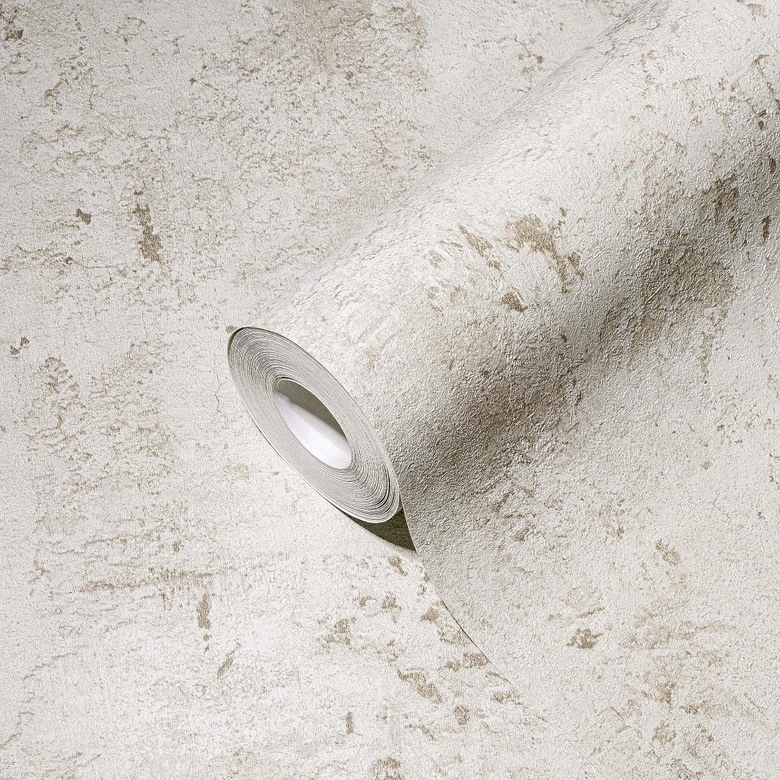 A.S. Création non-woven tapet BOS - sten look beton look lys grå, beige, grå 