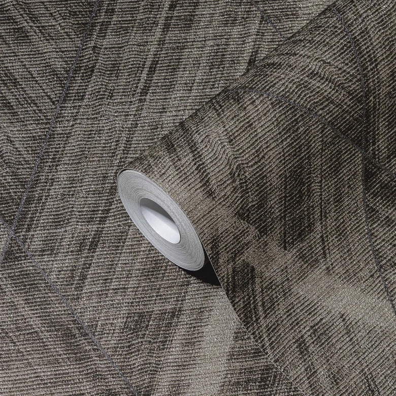 Mustertapete Schwarz geometrisch Vliestapete grafisch Design Tapete Schlafzimmer 