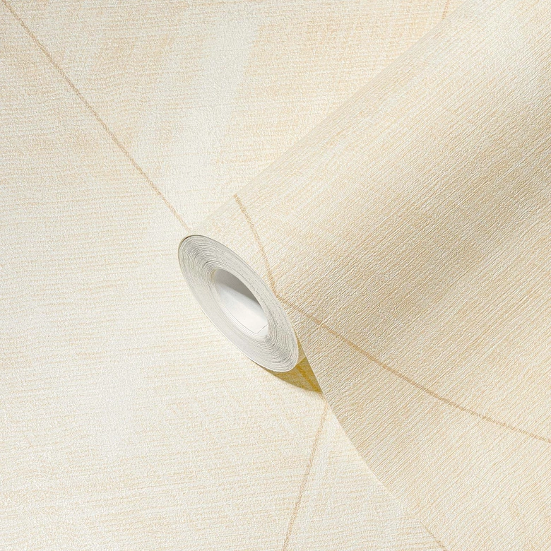 Tapete Muster Beige Creme geometrische Vliestapete modern für Wohnzimmer, Flur 