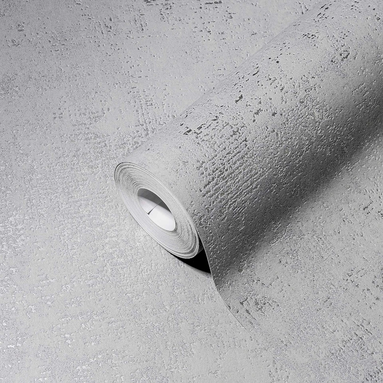 A.S. Création Vliestapete The BOS - papier peint structuré gris clair, argenté 