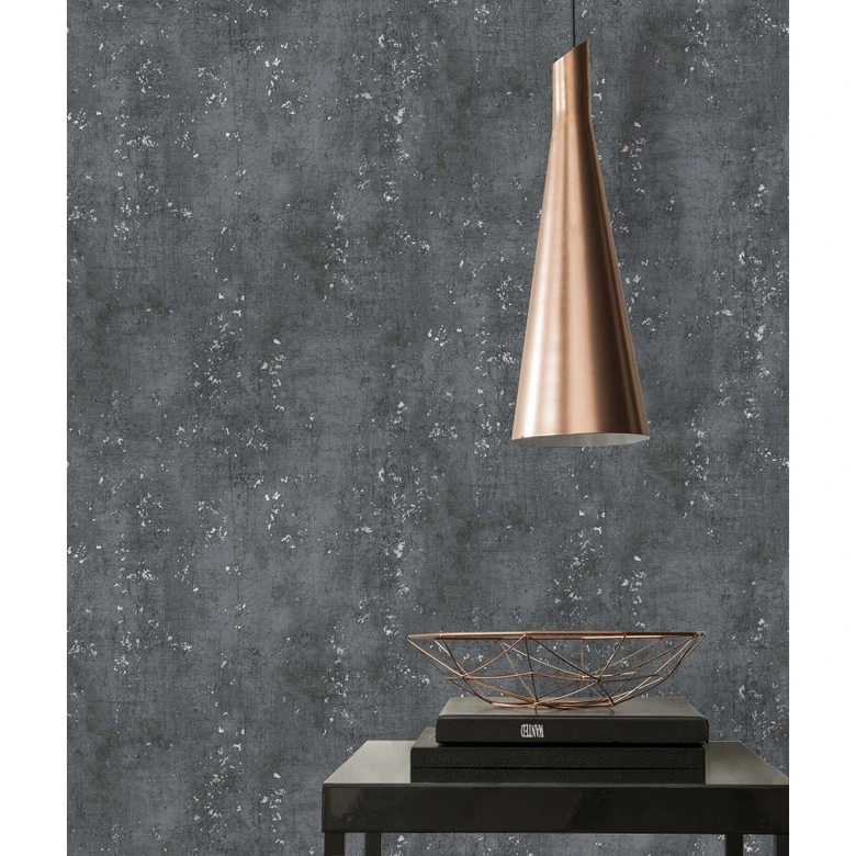 Livingwalls Betontapete Titanium 3 Vliestapete schwarz 