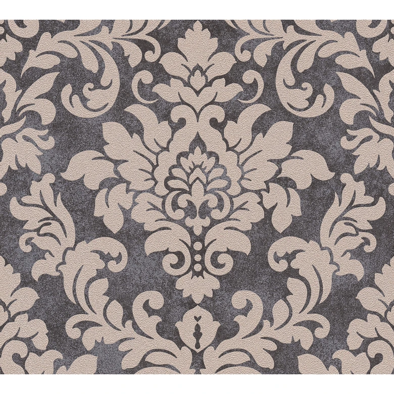 Livingwalls Vliestapete Trendwall Tapete mit Ornamenten barock beige, metallic, schwarz 
