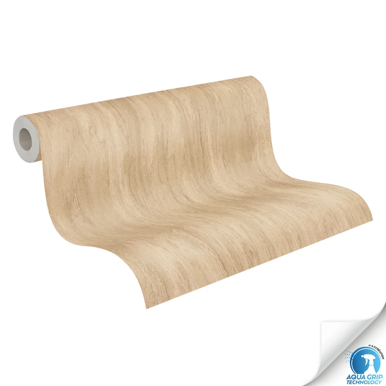 Tapete in Holzoptik Natur Beige - Vliestapete in Holzstruktur - Tapezieren ohne Kleister 