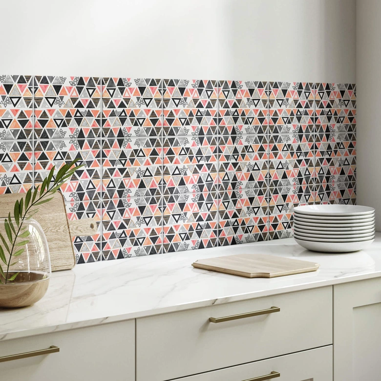 Tegelstickers Fredriksson - Apricot Triangles (set van 12) 