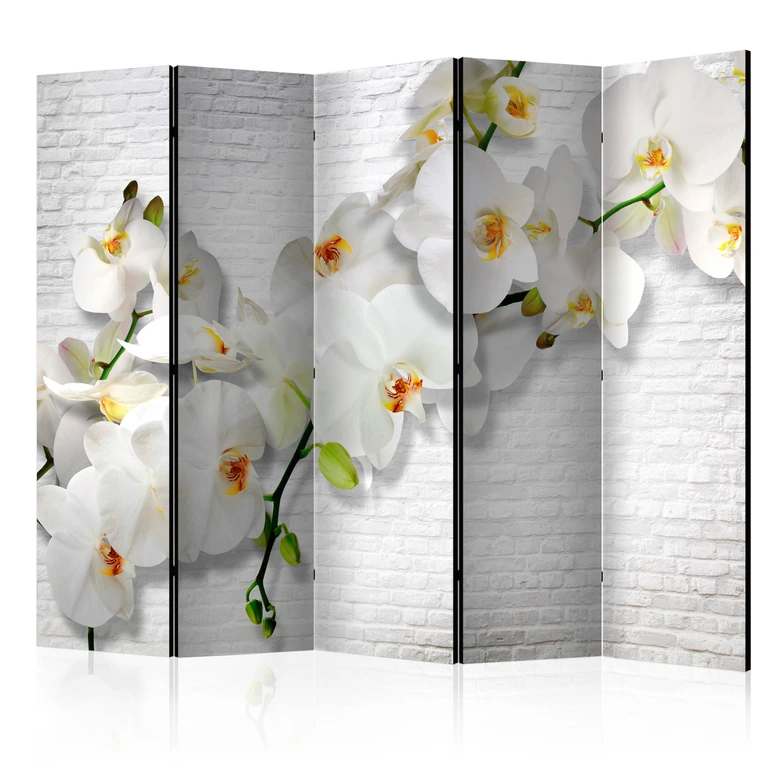Paravent, Raumteiler freistehend, Trennwand - Orchidee in der Stadt 