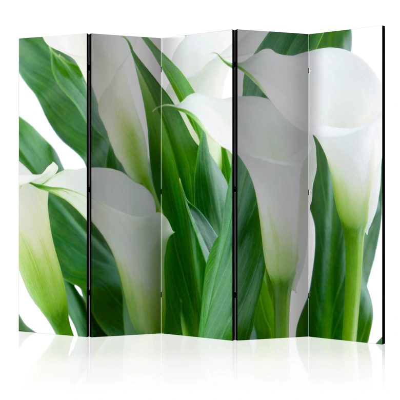 Paravent Séparation de pièce - Bouquet de fleurs - Callas, 3 pièces 