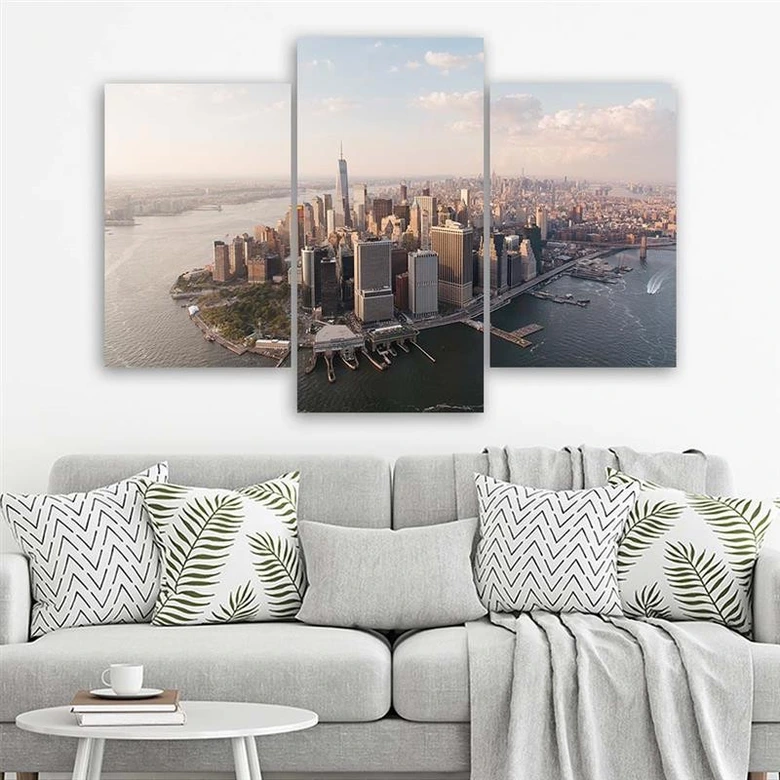 Leinwandbild 3-teilig, Stadt New York Manhattan USA 