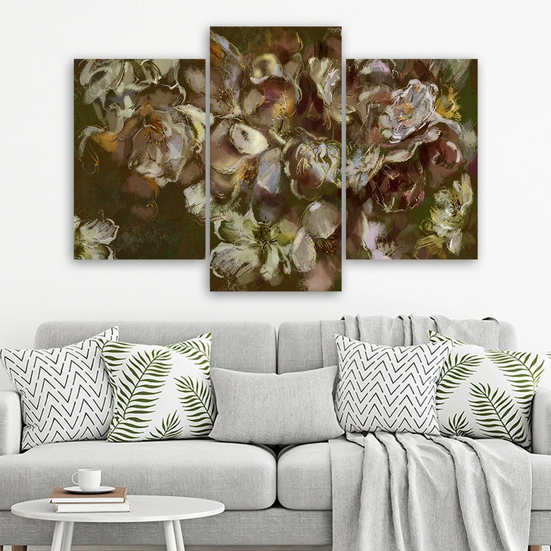 Leinwandbild 3 teilig, Iris Blume 